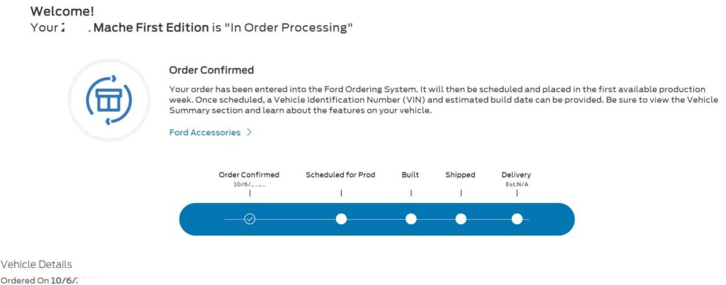 facing the problem of Ford order tracking not working